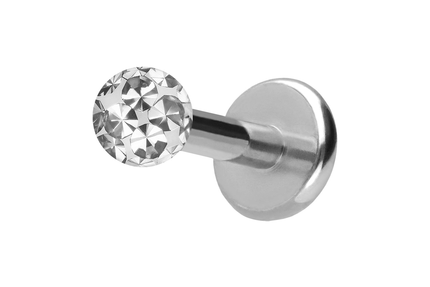 Titan Labret Piercing mit Push Fit EPOXY-KUGEL